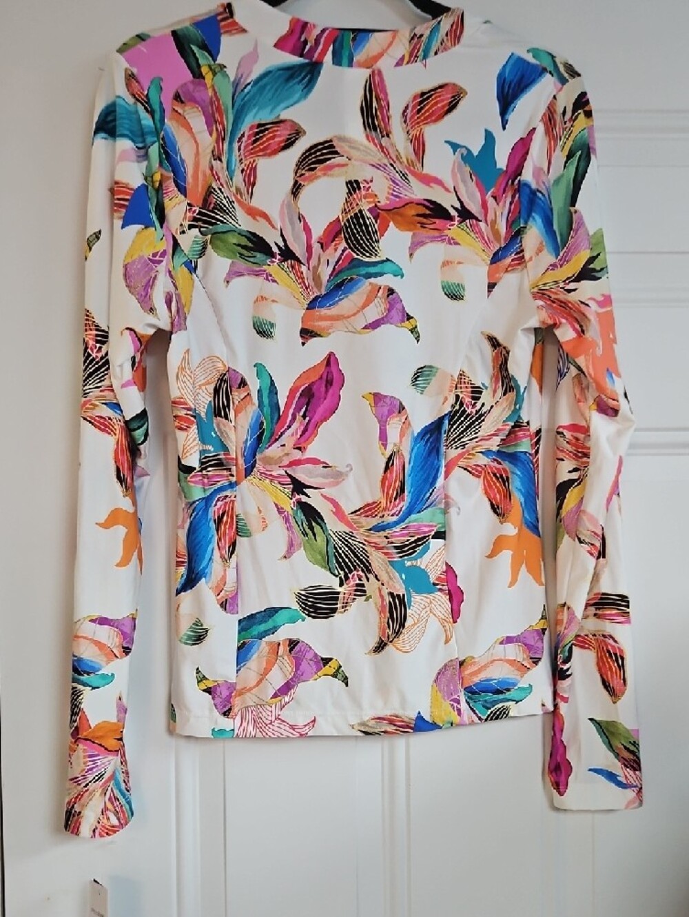 La Blanca Paradise Long Sleeve Half Zip Rash Guard NWT Sz Large - Picture 6 of 6